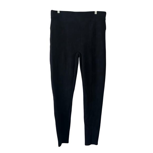 Spanx Women's Plus Faux Suede Dark Navy High Rise Shaping Leggings 1X Tall - Picture 1 of 8